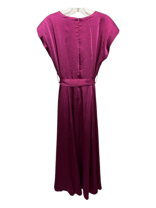 Abbey Glass Size M Magenta Pink Polyester Satin Cap Sleeve Tie Sash Gown Magenta Pink / M