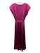 Abbey Glass Size M Magenta Pink Polyester Satin Cap Sleeve Tie Sash Gown Magenta Pink / M