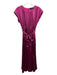 Abbey Glass Size M Magenta Pink Polyester Satin Cap Sleeve Tie Sash Gown Magenta Pink / M