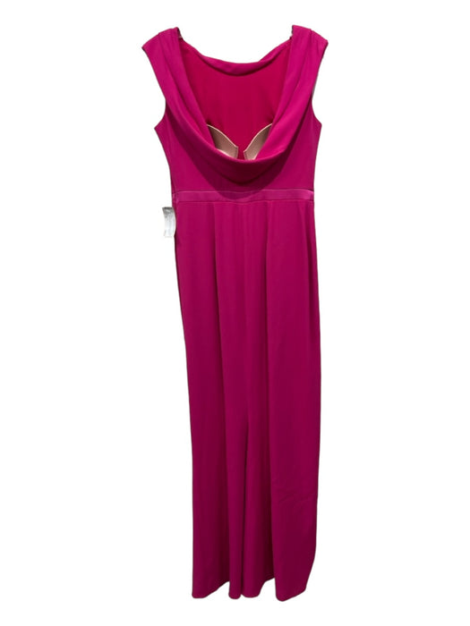 Paule Ka Size 38 Hot pink Triacetate Blend Off Shoulder Floor Length Gown Hot pink / 38