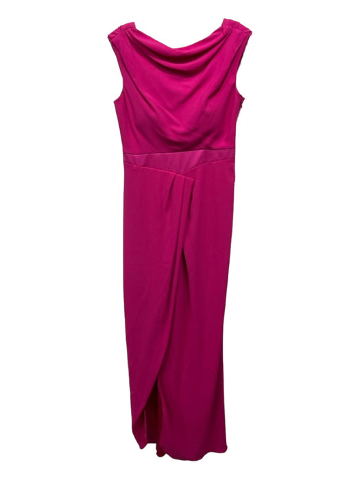 Paule Ka Size 38 Hot pink Triacetate Blend Off Shoulder Floor Length Gown Hot pink / 38