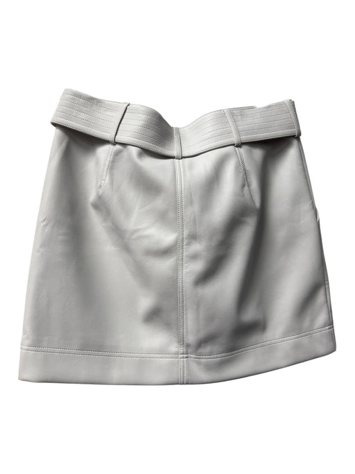 Marie Oliver Size 8 Ice Gray Polyester Zip Fly Belt Pockets Above Knee Skirt Ice Gray / 8