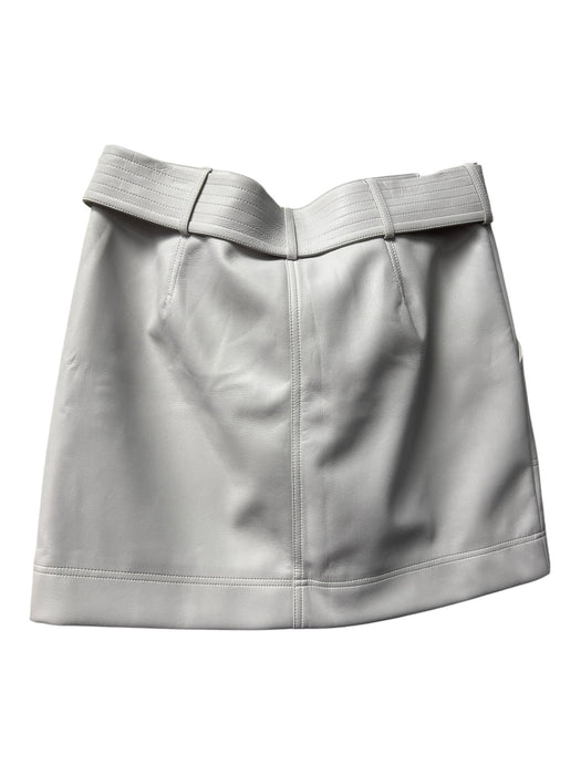 Marie Oliver Size 8 Ice Gray Polyester Zip Fly Belt Pockets Above Knee Skirt Ice Gray / 8
