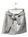 Marie Oliver Size 8 Ice Gray Polyester Zip Fly Belt Pockets Above Knee Skirt Ice Gray / 8