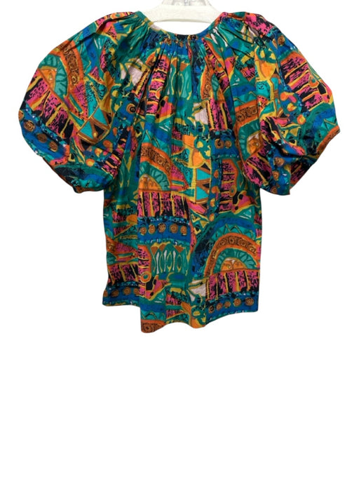 Cleobella Size M Multicolor Cotton All Over Print Tie Detail Short Set Multicolor / M