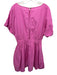 Free People Size S Pink Cotton Pockets Keyhole Back Cuffed Hem Dress Pink / S