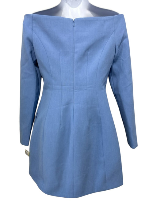 Tuckernuck Size 6 Light Blue Polyester Boat Neck 3/4 Sleeve Back Zip Dress Light Blue / 6