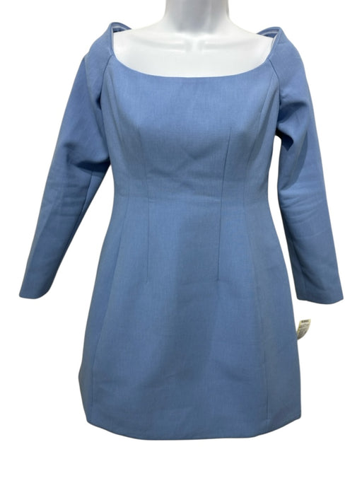 Tuckernuck Size 6 Light Blue Polyester Boat Neck 3/4 Sleeve Back Zip Dress Light Blue / 6