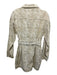 Lelis Size M Cream & Beige Cotton Snakeskin print Button Front Sash Inc Dress Cream & Beige / M