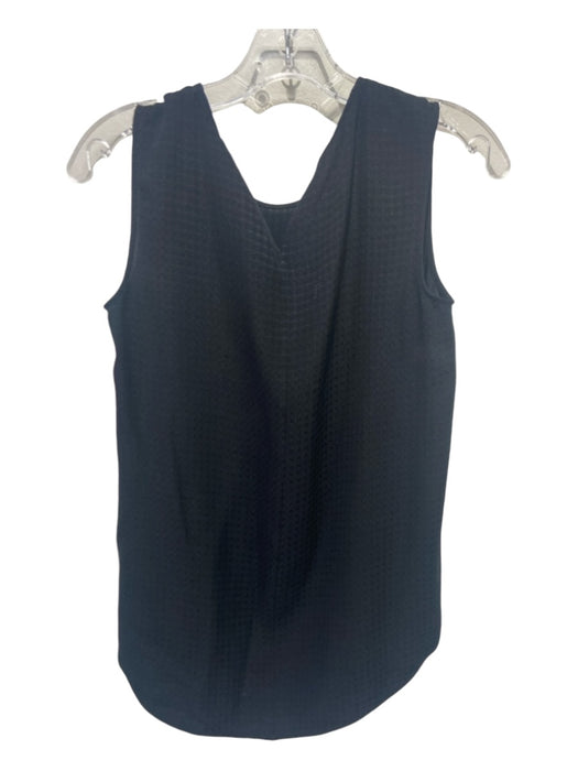 Theory Size S Black Silk Sleeveless Textured Back Keyhole Top Black / S