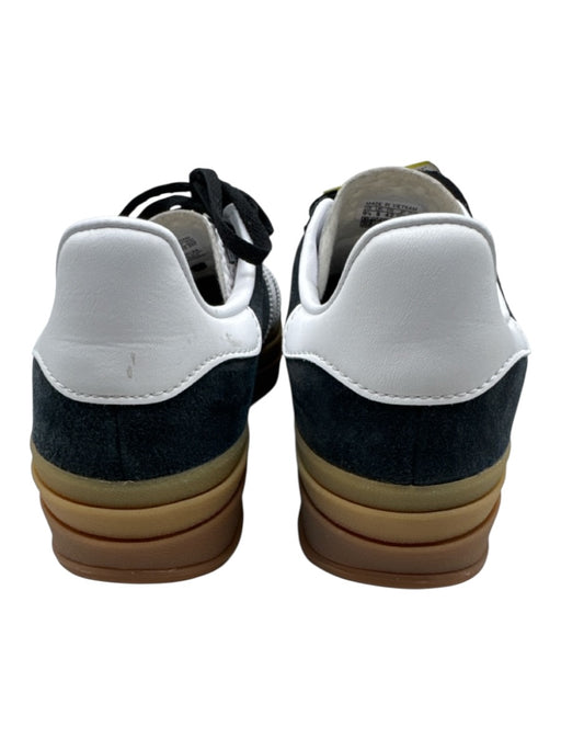 Adidas Shoe Size 9.5 Black & White Leather Upper Suede T Toe Platform Sneakers Black & White / 9.5