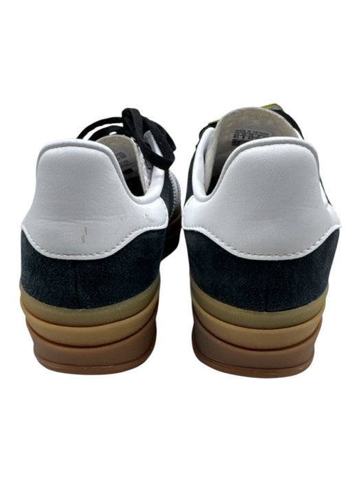 Adidas Shoe Size 9.5 Black & White Leather Upper Suede T Toe Platform Sneakers Black & White / 9.5