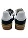 Adidas Shoe Size 9.5 Black & White Leather Upper Suede T Toe Platform Sneakers Black & White / 9.5