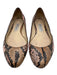 Jimmy Choo Shoe Size 40.5 Beige & Brown Leather Upper Snakeskin Embossed Flats Beige & Brown / 40.5