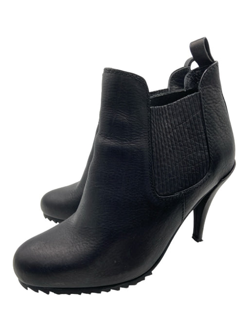 Pedro Garcia Shoe Size 40 Black Grained Leather Chelsea Skinny Heel Booties Black / 40