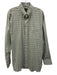 H Stockton Size L White & Multi Cotton Grid Button Up Men's Long Sleeve Shirt White & Multi / L