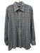 H Stockton Size L White & Multi Cotton Grid Button Up Men's Long Sleeve Shirt White & Multi / L