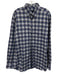 Scott Barber Size L Blue & Brown Cotton Plaid Button Up Men's Long Sleeve Shirt Blue & Brown / L