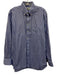H Stockton Size M Blue & White Cotton Plaid Button Down Men's Long Sleeve Shirt Blue & White / M