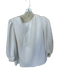 Tibi Size 2 White Polyester Blend Long Balloon Sleeve Back Buckle GHW Top White / 2