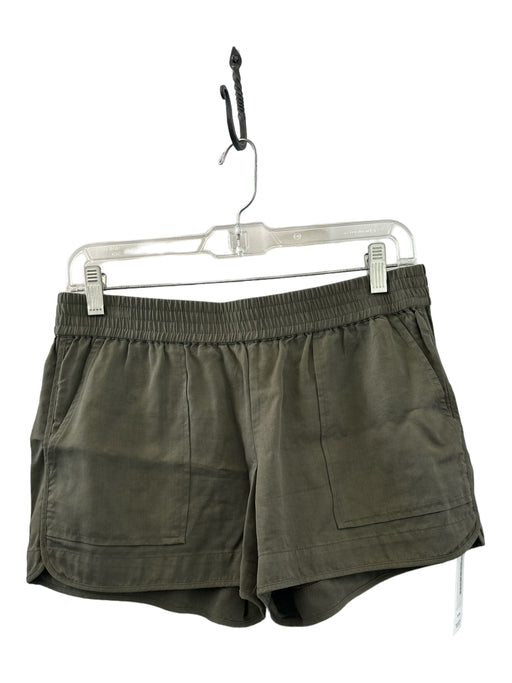 Joie Size S Army Green Lyocell Elastic Waist Shorts Army Green / S
