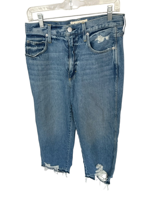 AMO Size 29 Med Light Wash Cotton Blend High Waist Wide Leg Cropped Jeans Med Light Wash / 29