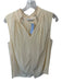 Tibi Size 2 Cream Silk Pleated Neckline Sleeveless V Neck Top Cream / 2