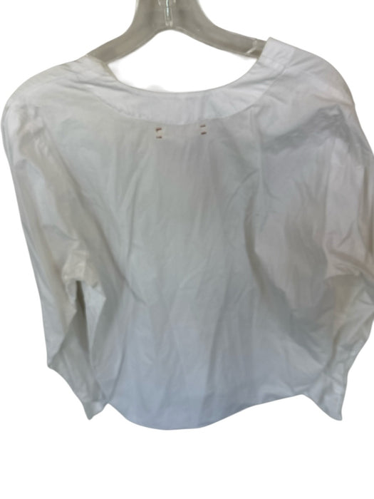 XiRENA Size XS White Cotton Long Sleeve Split Neck Top White / XS
