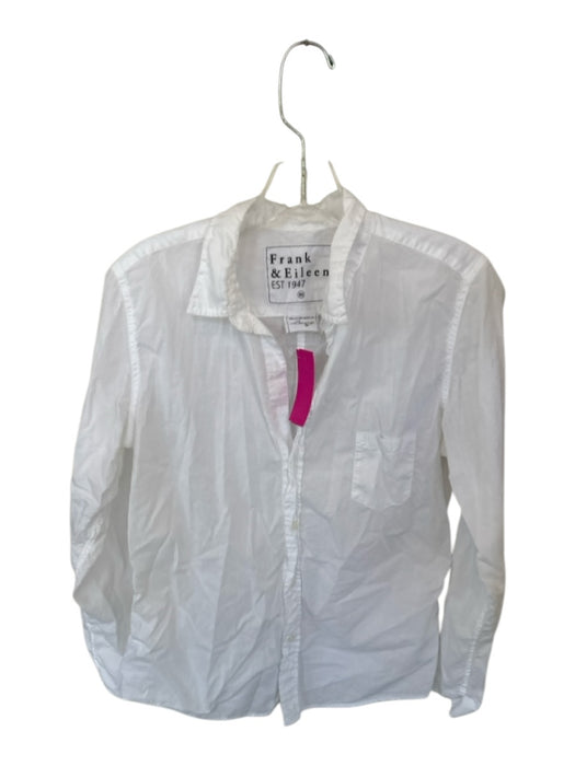 Frank & Eileen Size M White Cotton Long Sleeve Button Down Top White / M