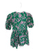 XiRENA Size S Green & Pink Cotton Floral Short Sleeve Drawstring Waist Dress Green & Pink / S