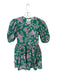XiRENA Size S Green & Pink Cotton Floral Short Sleeve Drawstring Waist Dress Green & Pink / S