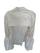 Melbourne Size M White Cotton Long Bell Sleeve Button Up Collar Top White / M