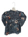 Ulla Johnson Size 4 Burnt Orange & Navy Cotton & Viscose Botanical Neck Tie Top Burnt Orange & Navy / 4