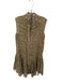Zimmermann Size 1/S Green & Pink Cotton Blend Leopard Print Sleeveless Dress Green & Pink / 1/S