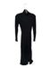 Staud Size S Black Viscose Blend Ribbed Mock Neck Back Cut Out Maxi Dress Black / S