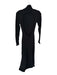 Staud Size S Black Viscose Blend Ribbed Mock Neck Back Cut Out Maxi Dress Black / S