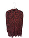 Ganni Size 34/2 Red & Black Viscose Leaves Long Sleeve Half Button Mini Dress Red & Black / 34/2