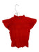 Sea New York Size S Fire Engine Red Polyester & Cotton Smocked Short Sleeve Top Fire Engine Red / S