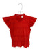 Sea New York Size S Fire Engine Red Polyester & Cotton Smocked Short Sleeve Top Fire Engine Red / S