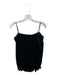 Tibi Size 0 Black Rayon & Silk Velvet Off Shoulder Short Balloon Sleeve Top Black / 0