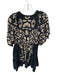 Sea New York Size S Black & Tan Cotton & Viscose Short Sleeve Bleach Wash Dress Black & Tan / S