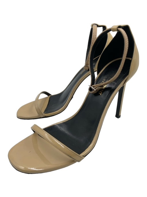 Saint Laurent Shoe Size 38 Beige Patent Leather Ankle Strap Stiletto Sandals Beige / 38