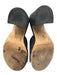 Chanel Shoe Size 36.5 Black & White Canvas open toe Block Heel Sequin Sandals Black & White / 36.5