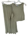 FP Beach Size S Sage green Cotton Blend Sleeveless Knit Flare Pant Set Sage green / S