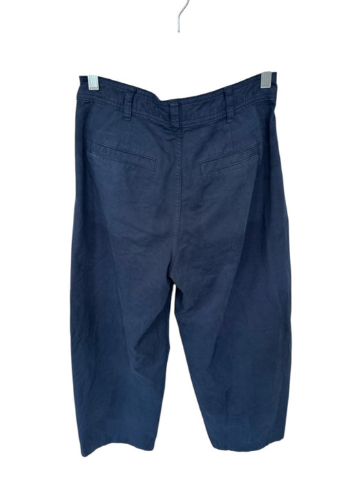 Everlane Size 4 Navy Organic Cotton High Waist Pleated Trouser Pants Navy / 4