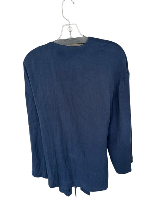 Na-kd Size 36 Navy Lycocell Long Sleeve Belted Jacket Navy / 36