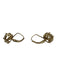No Brand Crystal Yellow Gold 14K Gold Cubic Zirconia Lever back Hoop Earrings Crystal