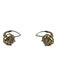 No Brand Crystal Yellow Gold 14K Gold Cubic Zirconia Lever back Hoop Earrings Crystal