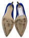 J. Crew Shoe Size 7 Blue Suede Pointed Toe Midi Heel Pumps Blue / 7