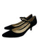 Lauren Ralph Lauren Shoe Size 6.5 Black Suede Almond Toe Ankle Strap Pumps Black / 6.5